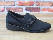 Women's Revere Genoa Casual Slip-On Shoe Black Lizard GENO-BLZ
