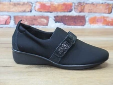 Women's Revere Genoa Casual Slip-On Shoe Black Lizard *GENO-BLZ