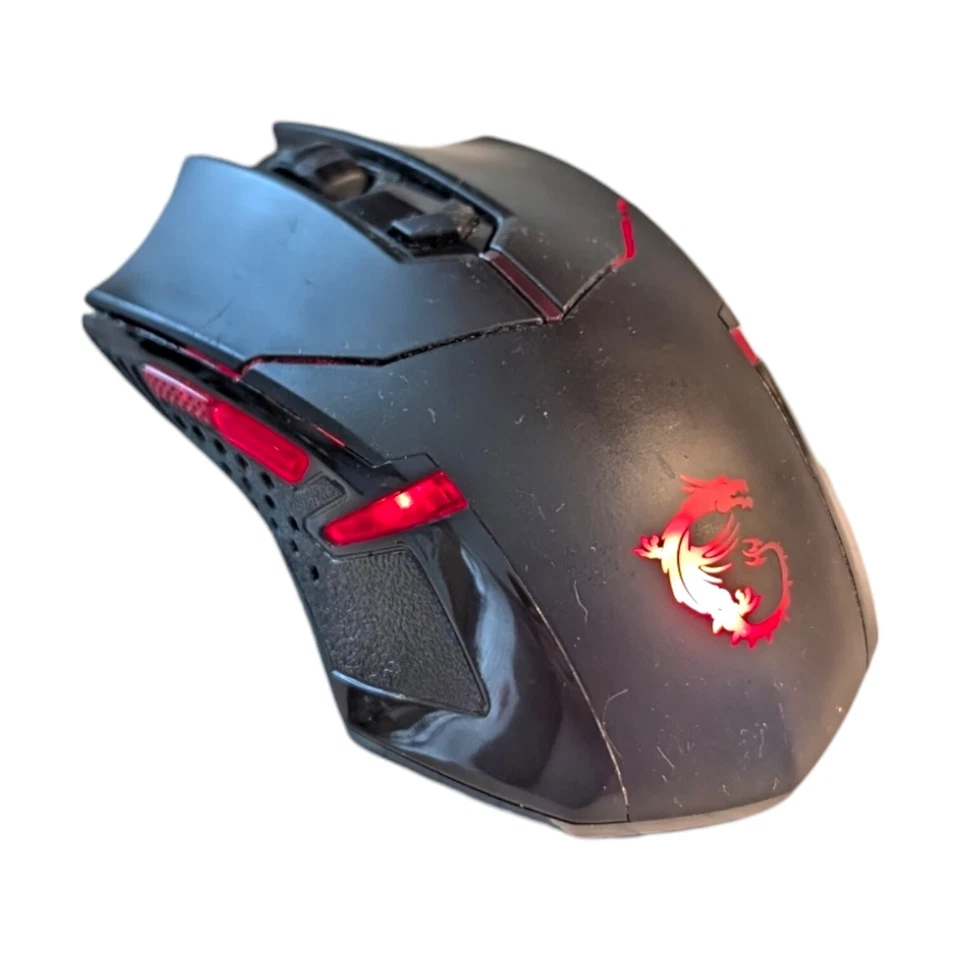 MSI Interceptor DS B1 Gaming Mouse - Red LED 5-Button - Tested Working - Image 2 of 4