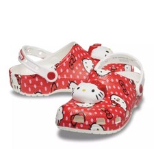    CROCS X HELLO KITTY CLASSIC CLOG SIZE 9Men / WOMEN 11 BRAND NEW FAST SHIP NIB