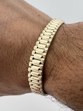 Men’s 9ct Solid Gold Bracelet UK - Real Gold - 10mm Men’s Gold Bracelet