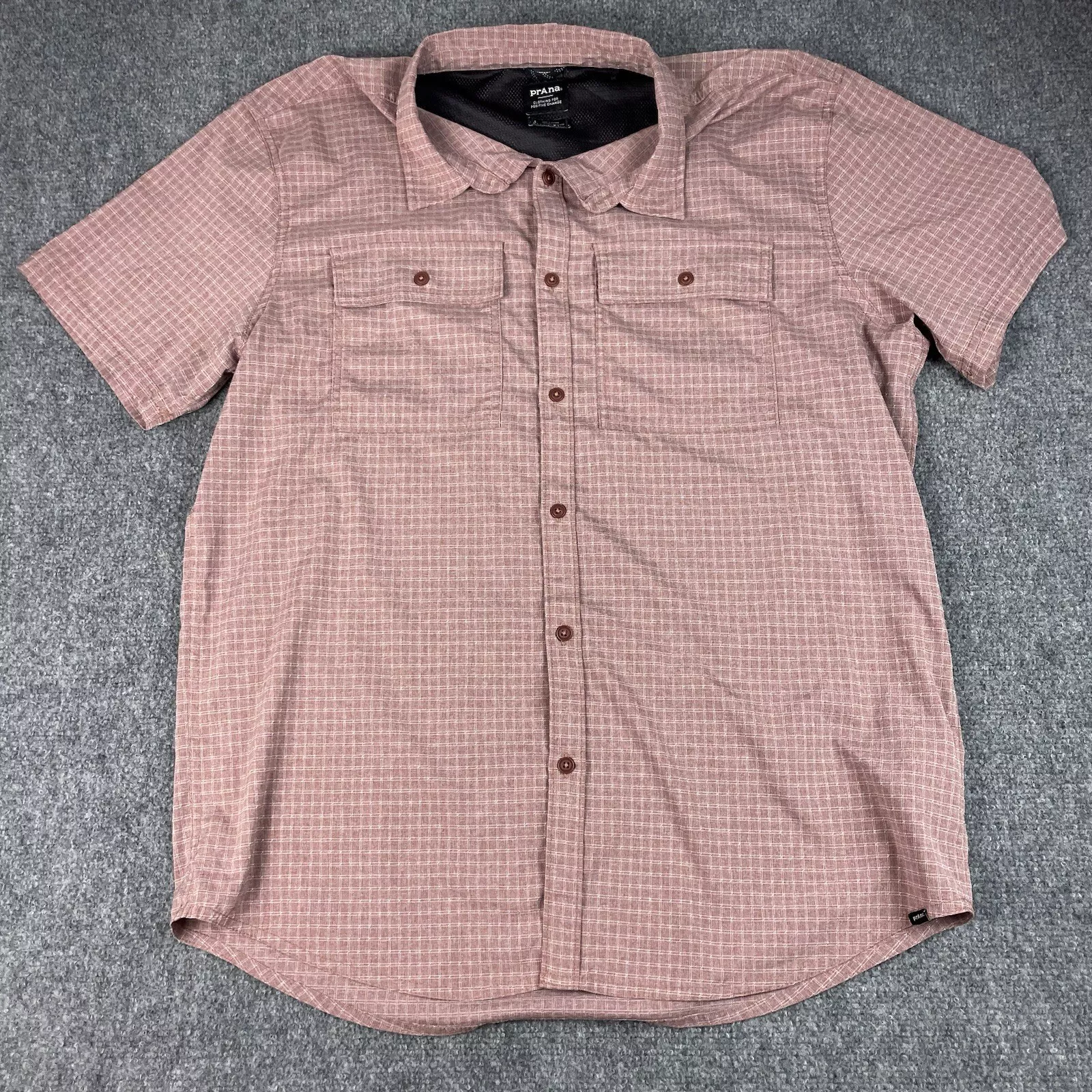 prana performance stretch button up vented outdoor fishing shirt