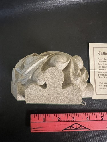 Salisbury Cathedral Choir Roof Boss Repro. Stone Plaque from England - Picture 2 of 6