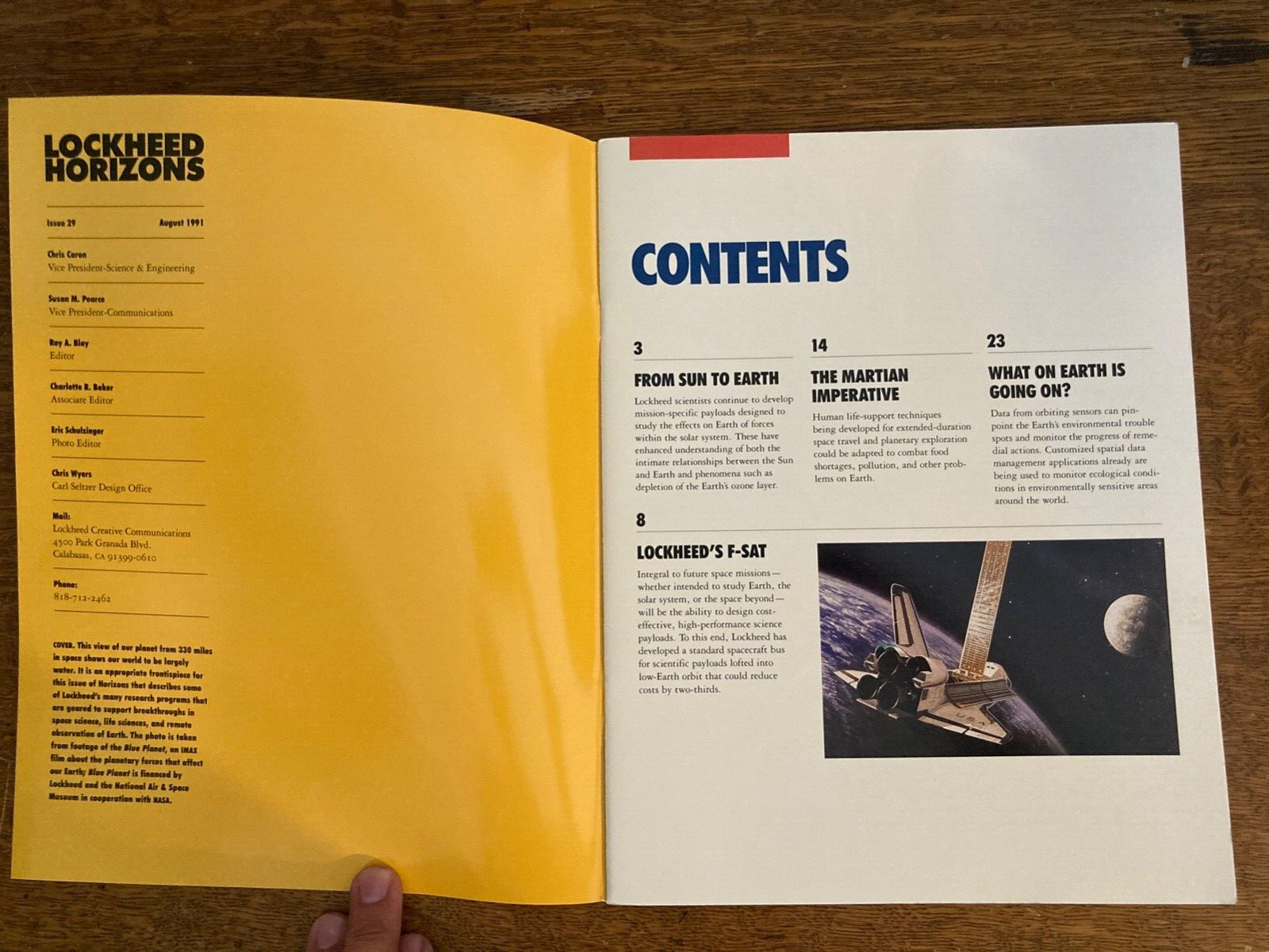 Lockheed Horizons Issue 29 Lockheed Co Space Shuttle 1991