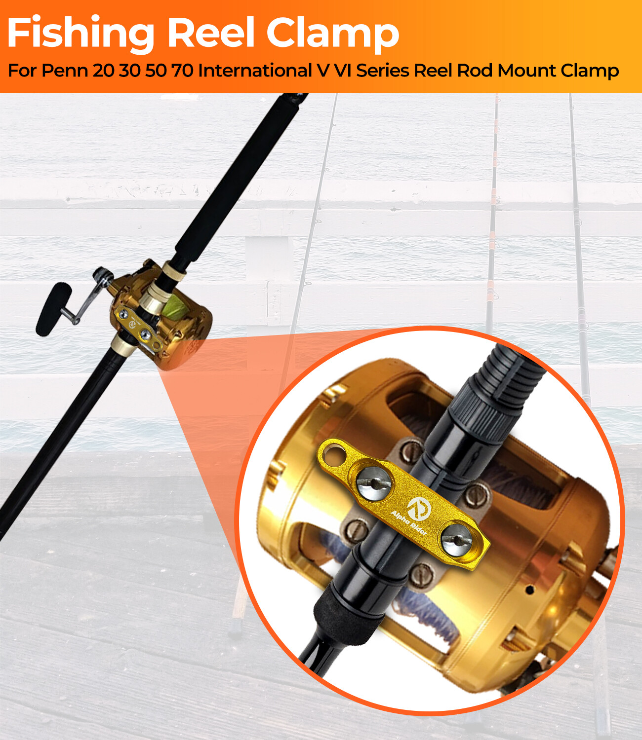 For PENN International 20 30 50 70 Reel Clamp Mount Fishing