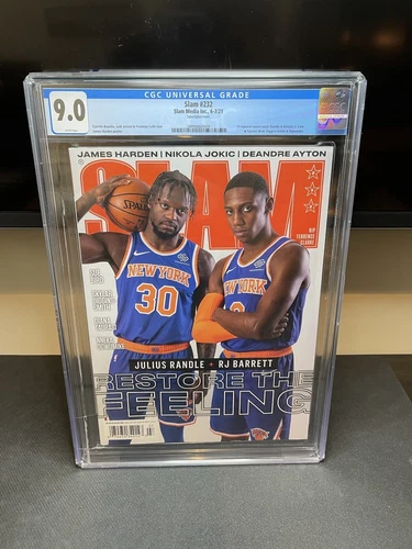 CGC 9.0 NEWSSTAND EDITION Slam Magazine(original)Julius Randle,RJ Barrett-6/2021