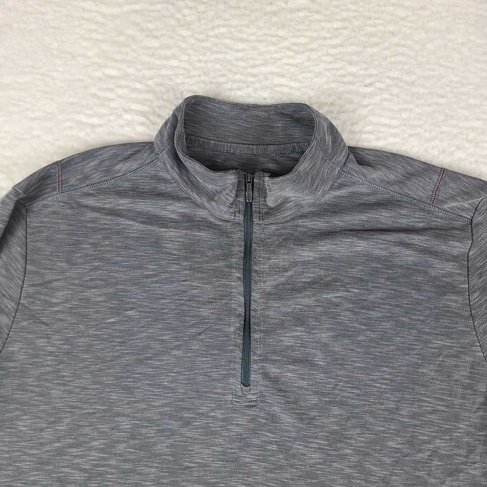 Tommy Bahama Sweater Mens 2XL XXL Dark Gray Quarter Zip Sweatshirt Modal - Image 2 of 4