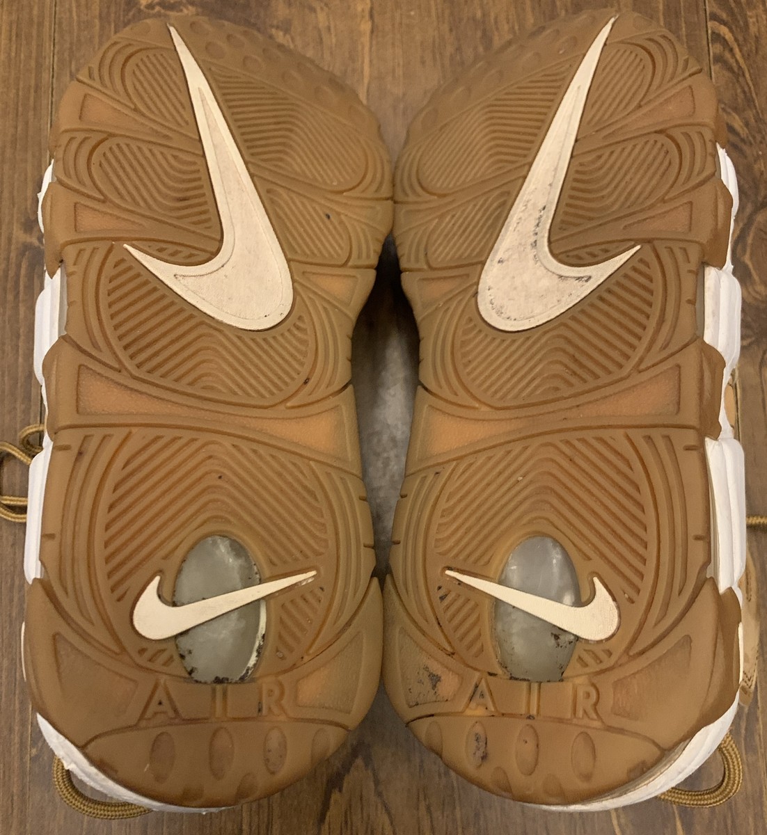 Size 9.5 - Nike Air More Uptempo Premium Wheat | eBay