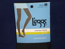 L'eggs Fashion Tights Size (B) Black Chic Tie                                A20