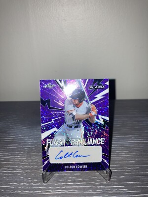 2021 Leaf Flash Baseball Purple Flash Brilliance COLTON COWSER Auto 74/75 Oriole