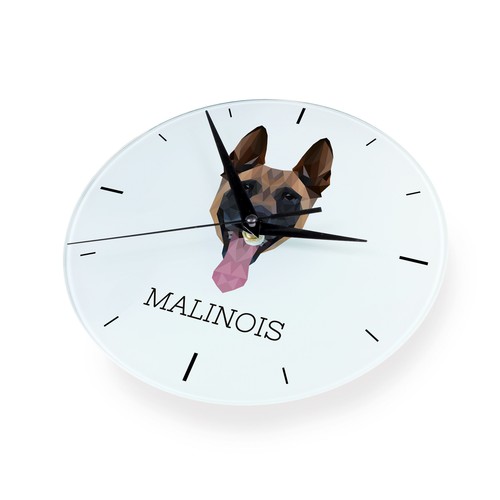 Belgischer Schäferhund Malinois Geometrische Uhr Art-Dog - Bild 2 von 4