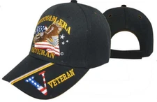 VIETNAM ERA VETERAN MILITARY CAP (BLACK) HAT NEW