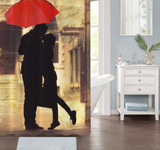 LOVE Fabric Shower Curtain