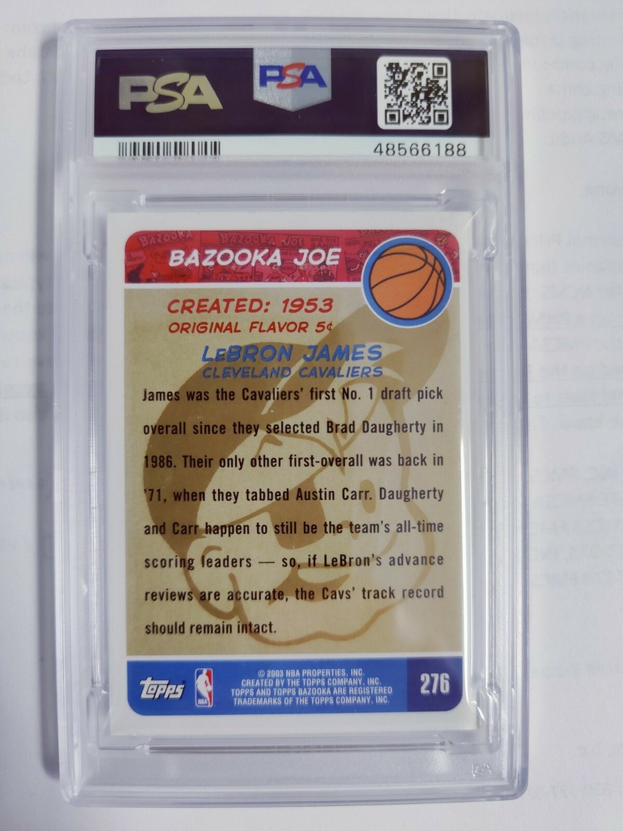 2003-04 Bazooka LeBron James #276 Gold RC Rookie PSA 8 Low Pop | eBay