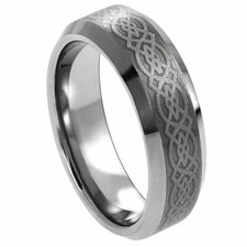 6mm Tungsten Carbide Celtic Pattern Men's Wedding Engagement Band Ring SIZE 5-13