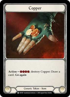 Copper CRU197 RAINBOW FOIL Token Card Flesh and Blood TCG Crucible