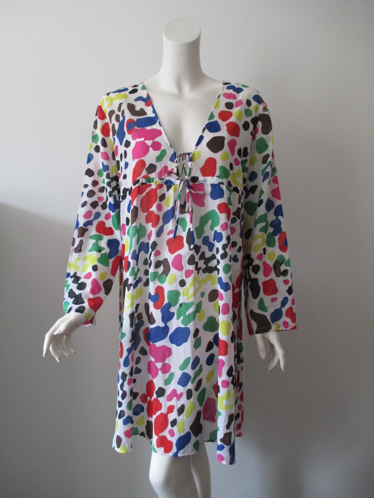 ECHO Multicolor Printed Tie front Beach Wear Cove… - image 1