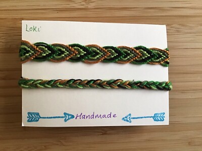 Handmade Friendship bracelet duo in the 