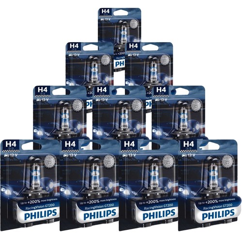 Philips Racingvision GT200 H4 H7 Halógeno Hasta 200% más Luz Bombillas 12V - Imagen 8 de 29