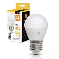 Kobi LED Lampe E27 6W 3000K Warmweiß 470Lm 200° Kugel Birne EEK G