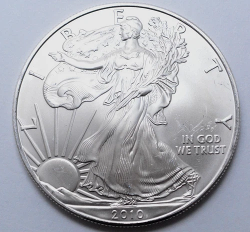 2010 American Silver Eagle Dollar 1 Oz 999 Silver Coin Uncirculated, No Reserve