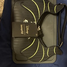 Loungefly Disney Black Handbag with Yellow and Purple Accents Stylish Purse