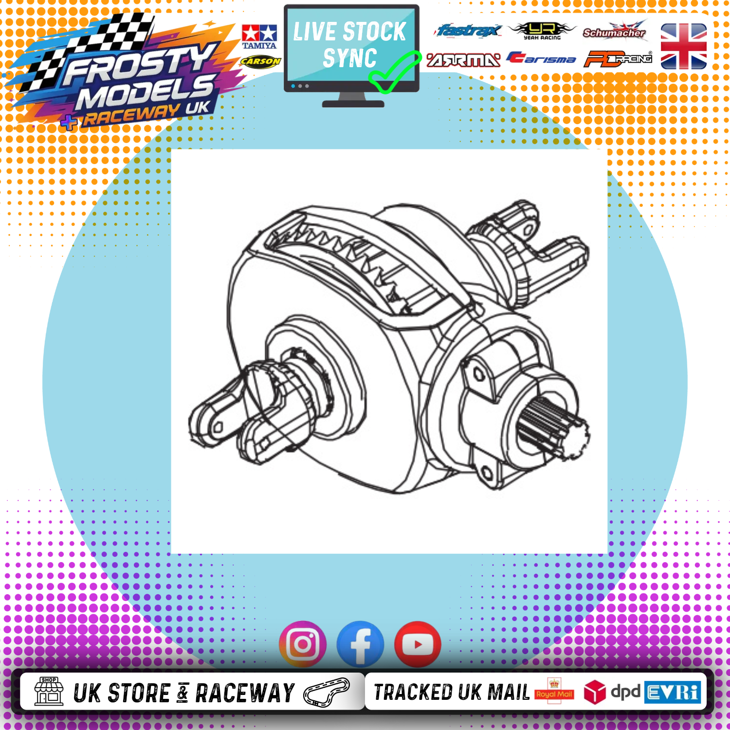 PD RACING - TK10 & TR10 - Standard Brushed Version TK10 & TR10 Differential Gear