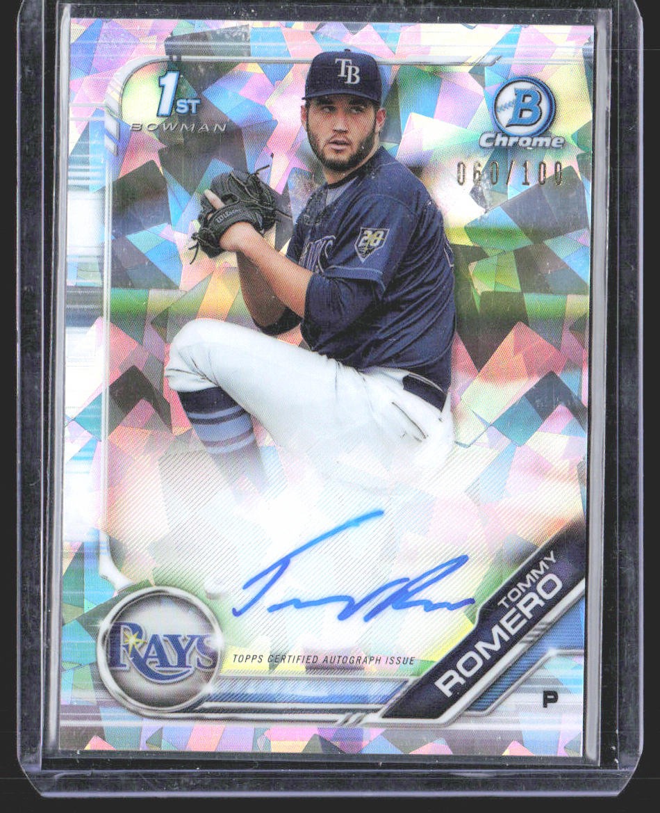 Tommy Romero 2019 Bowman Chrome Prospect Autographs Atomic Refractor SN,AU #/100