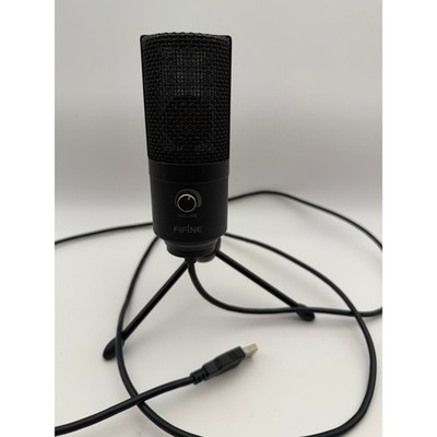 Fifine K669B USB Condenser Microphone Black with Tripod Stand for PC Laptop J074