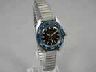 Vintage Timex Electric Watch Women 26mm Blue Silver New Battery Stretch Band 6"+