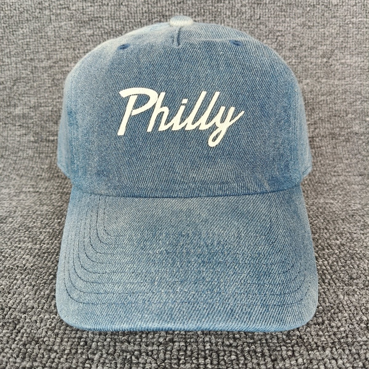 Mitchell & Ness Philadelphia Phillies Blue Denim Strapback Cap