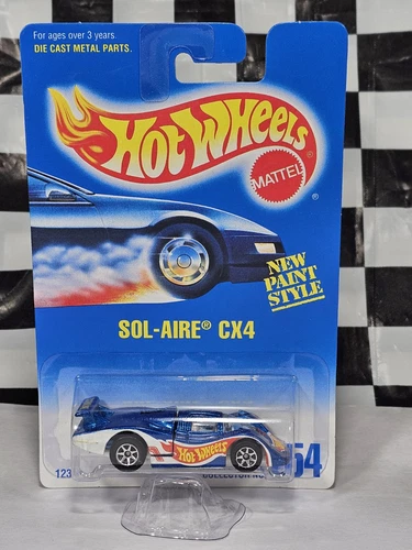1992 Hot Wheels Blue Card Collector #254 SOL-AIRE CX4 Race Team Blue NIP Car New - Picture 1 of 8