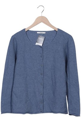 Maas Strickjacke Damen Cardigan Jacke Gr. EU 42 Schurwolle Blau #bobi8y1