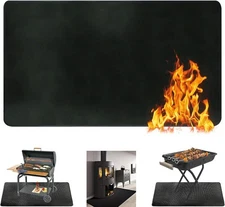 70x40 Inch Under Grill Mat for Outdoor Grill, Indoor Fireplace Mat, Fireproof