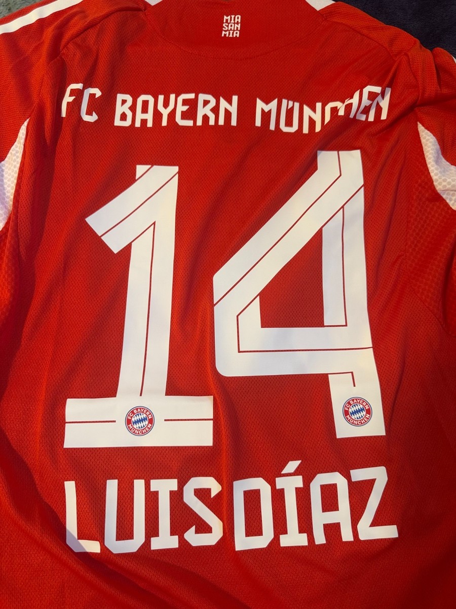 Adidas 2025/26 FC Bayern Munich Soccer Jersey- Size XL-Luis Diaz
