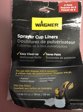 NEW Wagner Sprayer Cup Liners for Easy Cleanup and Quick Color Changes Pack of 5