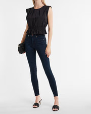Express Mid Rise Dark Wash Supersoft Skinny Jeans Size 4 New With Tags