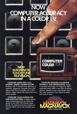 1979 Magnavox Color Television: Computer Accuracy Vintage Print Ad