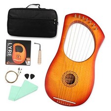 Lyre Harp Ancient Greece Style 7 Metal Strings Lyre with 7 String Sunburst