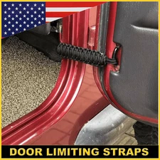 Door Limit Rope Strap Limiter Stop for 1976-2021 Jeep Wrangler JL JK TJ LJ YJ CJ