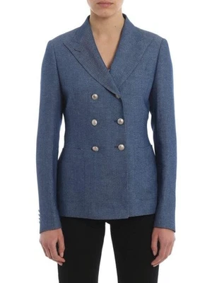 Women Tagliatore Blazer Navy Cotton S - Bild 1 von 4