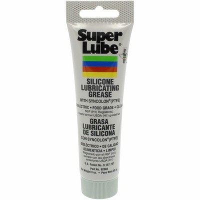 92003 Silicone Lubricating Grease with PTFE, 3 oz Tube, Translucent White