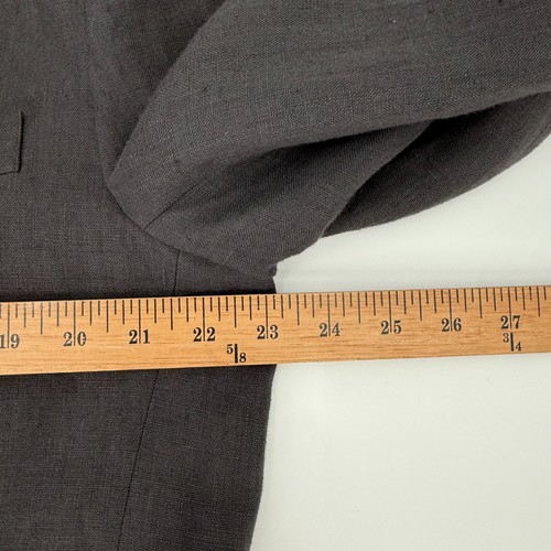 Structure Le Collezioni Mens Black 100% Linen Blazer Size Large Comfort Classic - Picture 9 of 11