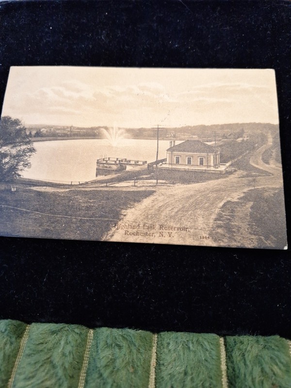 1910 Vintage Postcard Highland Park Reservoir Rochester NY With Stamp