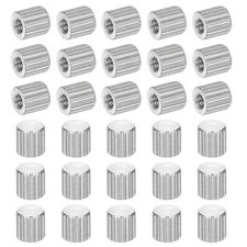 M2.5 Knurled Thumb Nuts 30pcs  Steel Flat Head Blind Hole, D5mm x H5mm