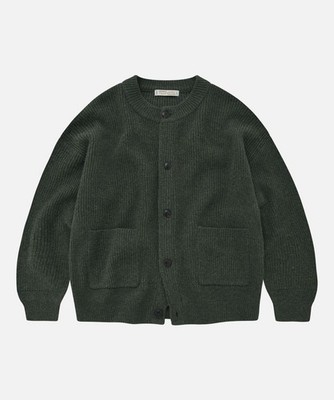 FRIZMWORKS Heavy Wool Round Cardigan _ Forest green/ S~XL / Men