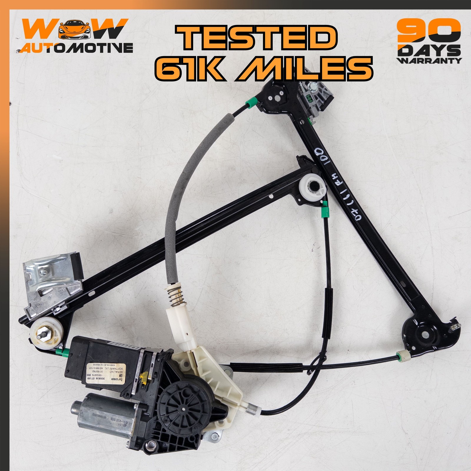 08-13 CHEVROLET CORVETTE C6 FRONT RIGHT POWER WINDOW REGULATOR MOTOR OEM  