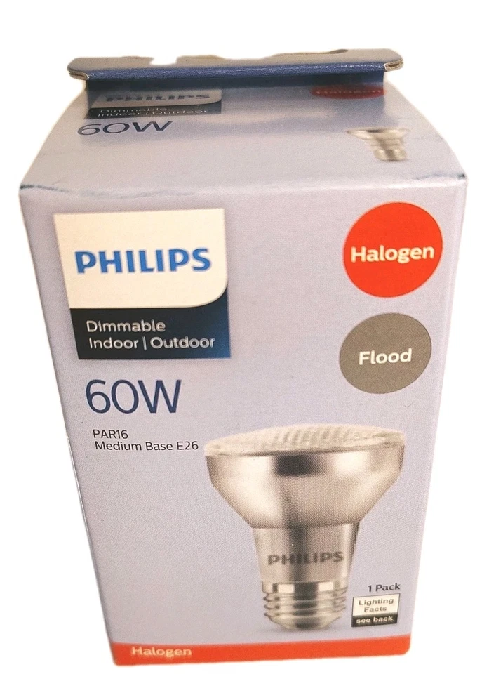Philips Dimmable Indoor Outdoor 60 W Par16 Medium Base E26 Halogen & Flood 6Pack - Image 2 of 4