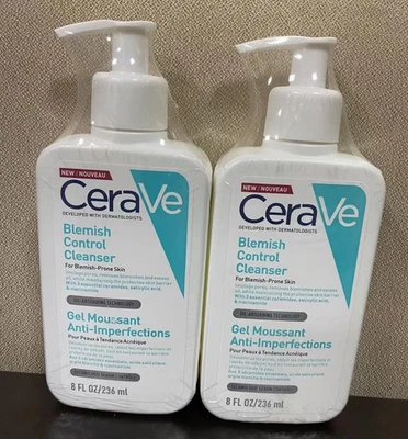 2x Cerave Blemish Control Face Cleanser Salicylic Acid -236ml
