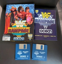 RARE WWF European Rampage Tour by WWF and Ocean for Commodore Amiga CIB image
